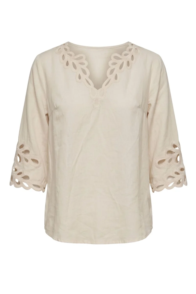 Trixie Lace Top | Beige