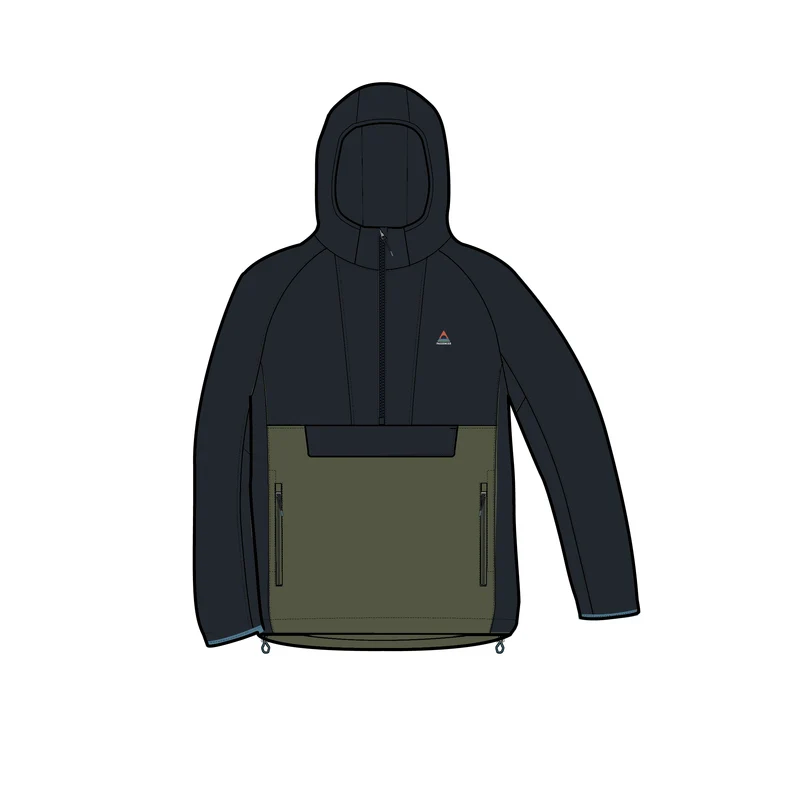 Roamer Light Softshell Anorak - Schwarz/Khaki