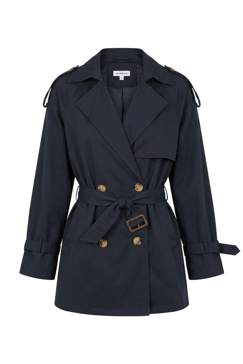 Sybil Short Trench Coat | Black