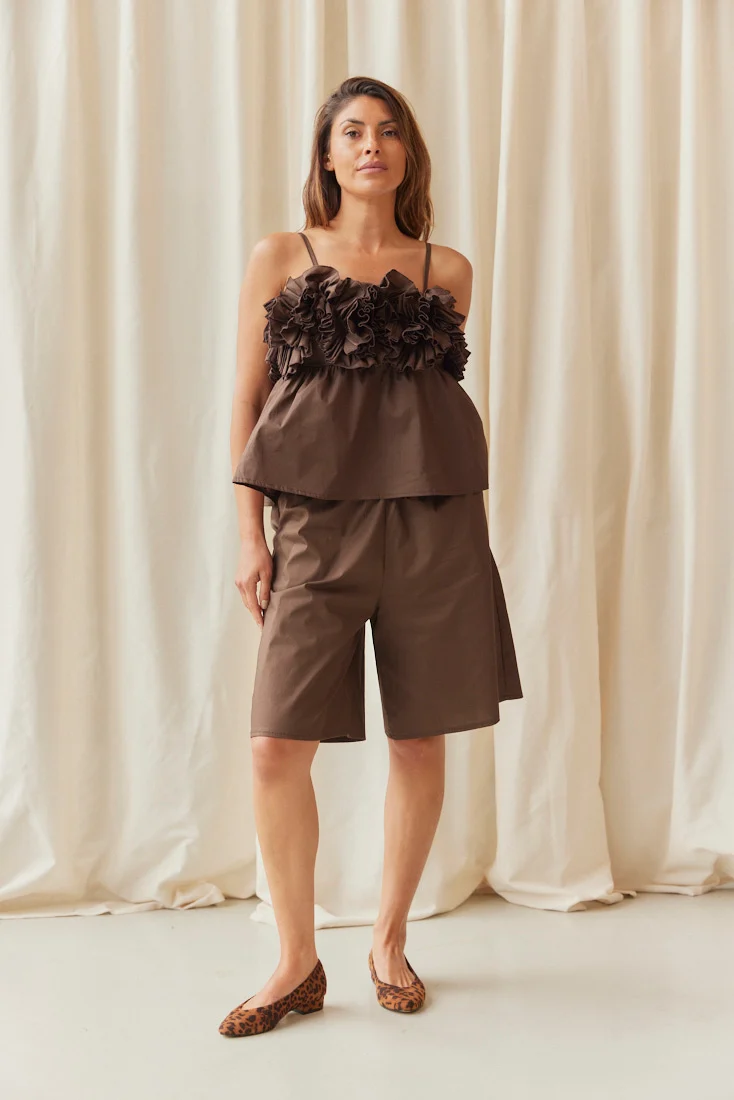 Allegria Embroidered Top | Dark Maroon