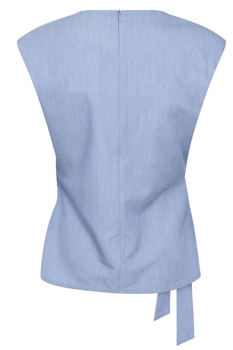 Tenny Pleat Top 45198 | Denim blue | Top fra Co'couture