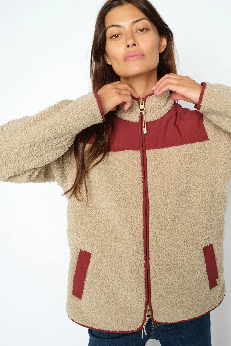 Elisa Eli Teddy Jacket | Cabernet | Jakke fra Mos Mosh