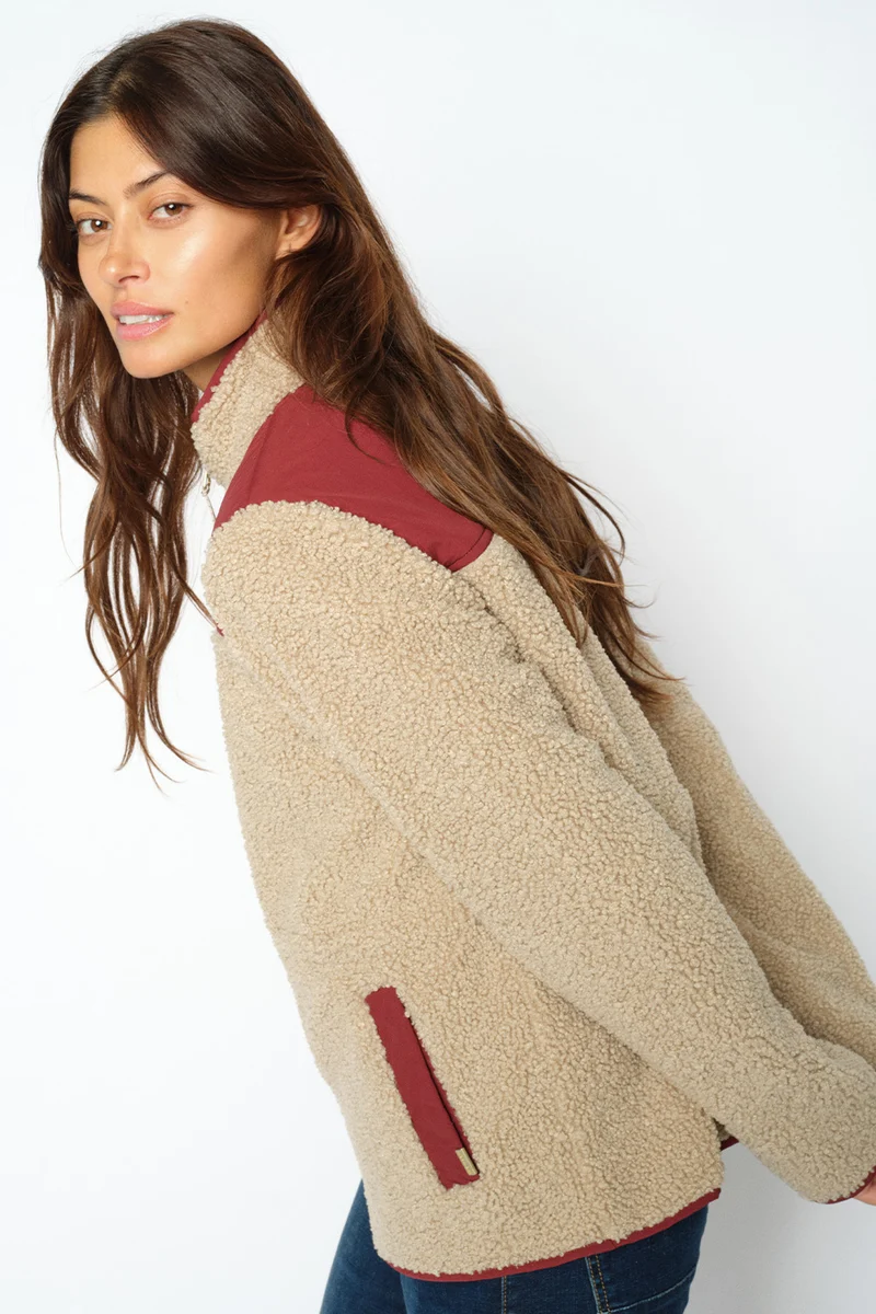 Elisa Eli Teddy Jacket | Cabernet | Jakke fra Mos Mosh