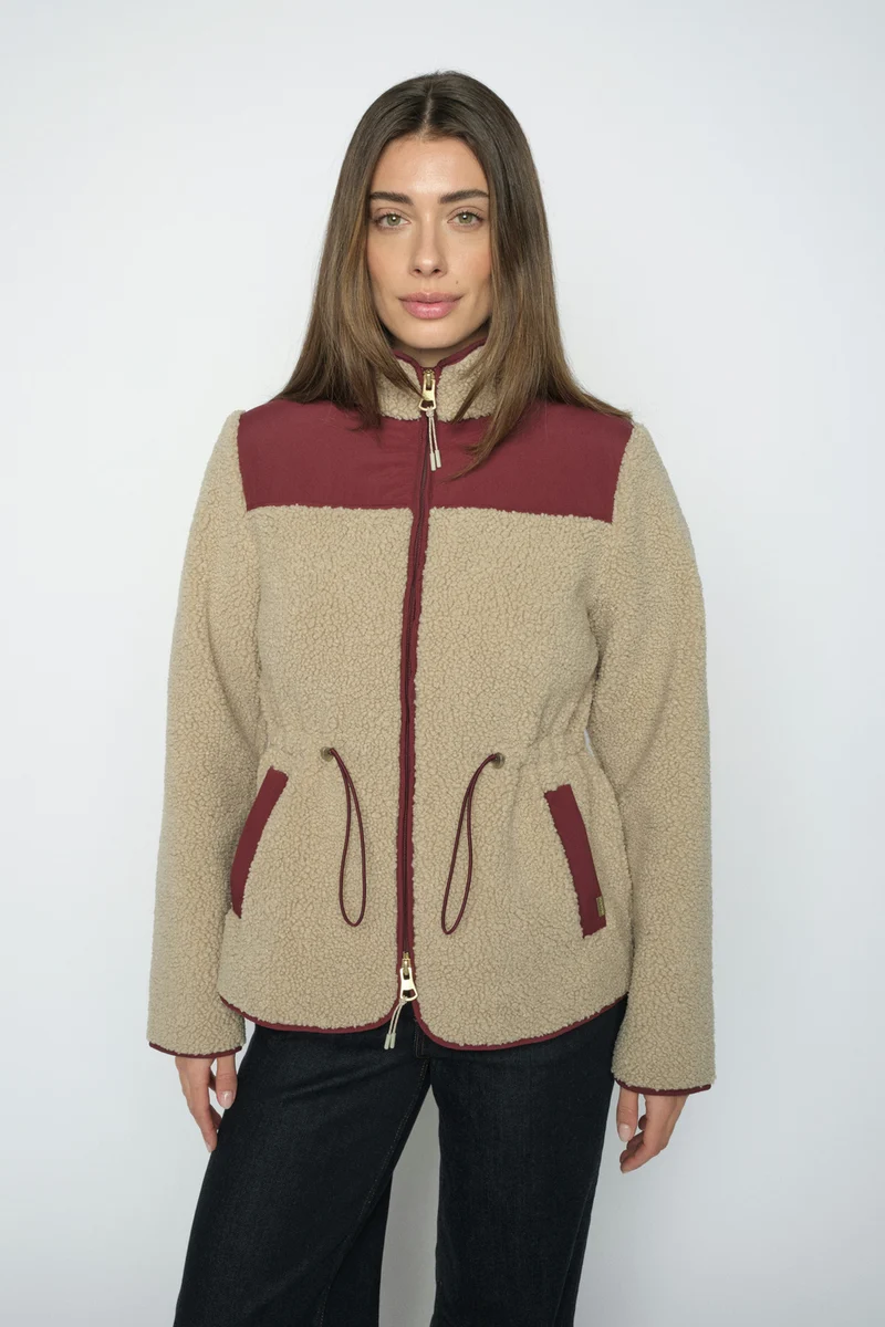 Elisa Eli Teddy Jacket | Cabernet | Jakke fra Mos Mosh