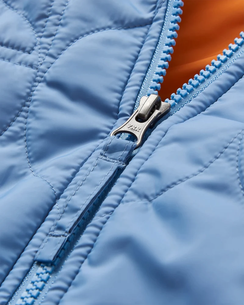 Flora Lange Isolierte Parka - Verblasstes Denim