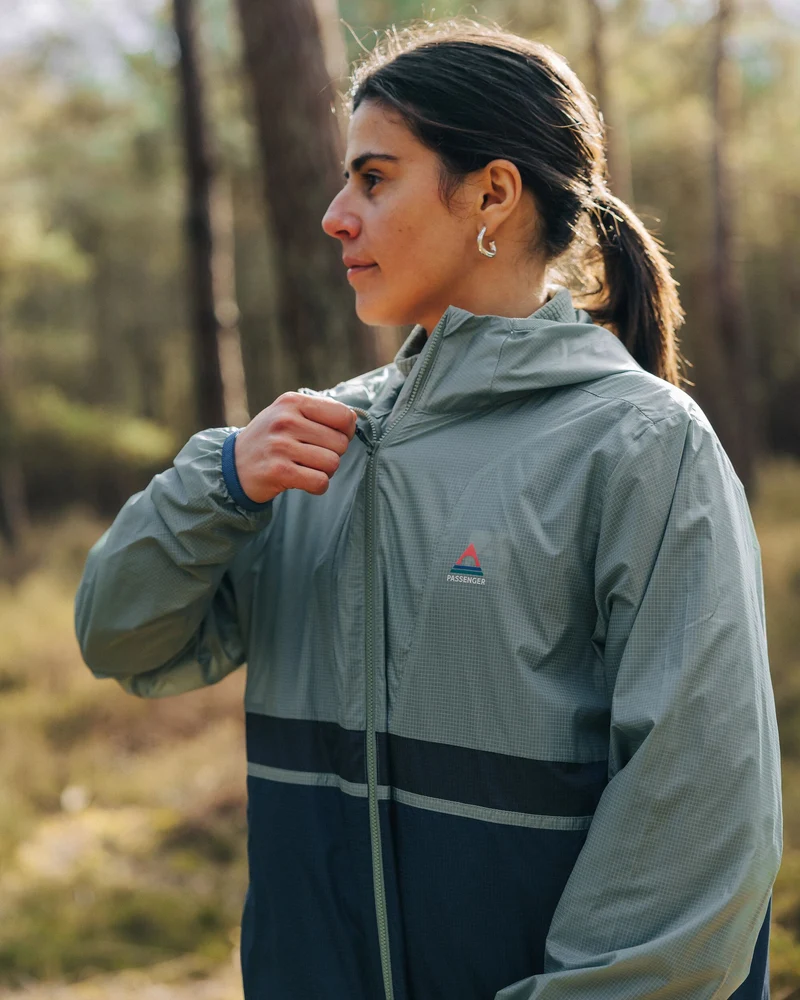 Viento Windshell Jacke - Pistazie/Dunkles Denim