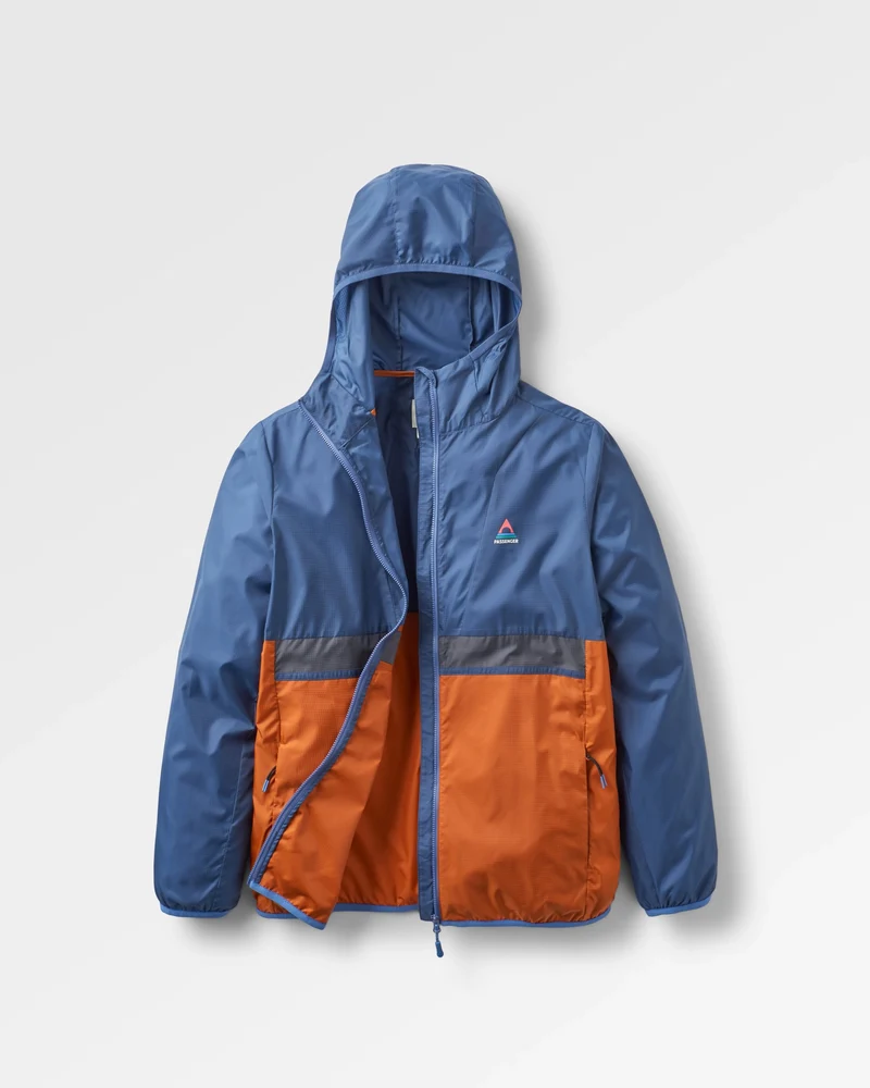 Viento Windshell Jacke - Dunkles Denim/Sonnenuntergangs-Orange