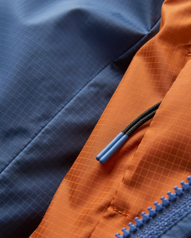 Viento Windshell Jacke - Dunkles Denim/Sonnenuntergangs-Orange