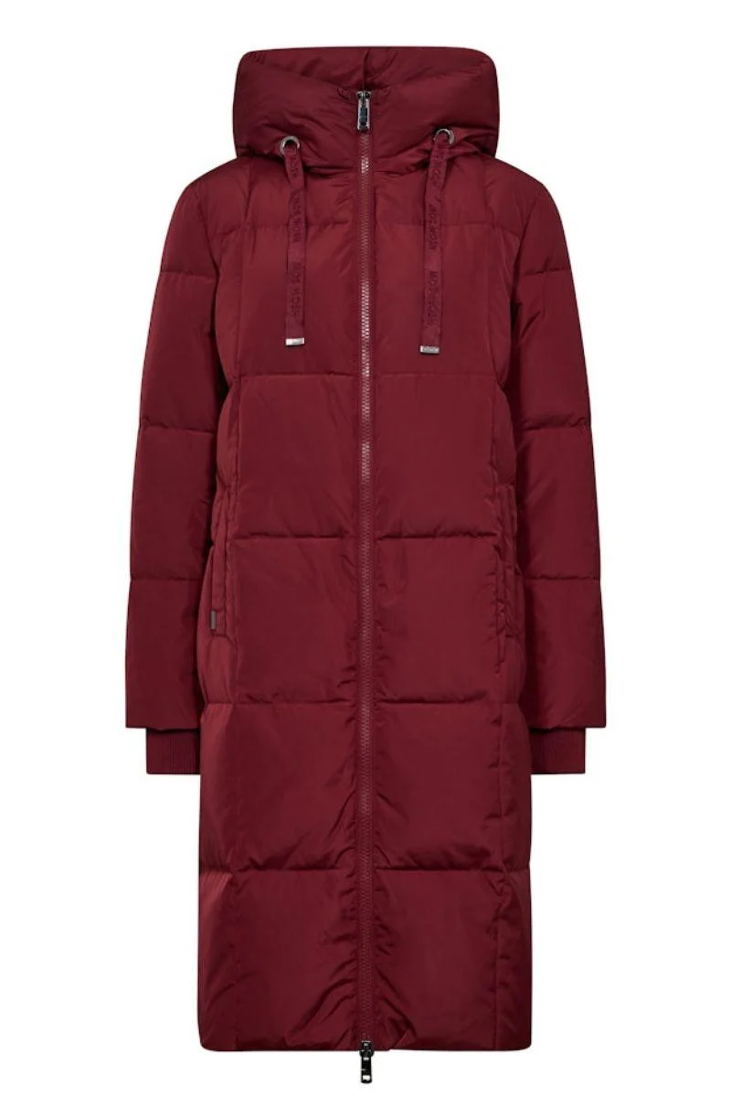 Nova Square Down Coat | Cabernet | Jakke fra Mos Mosh