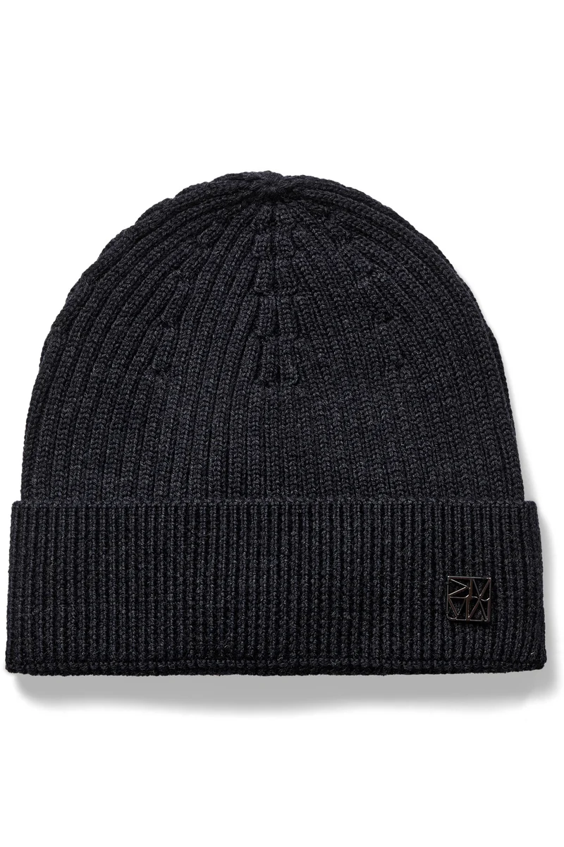 Tova Wool Rib Hat | Dark Navy | Accessories fra Mos Mosh