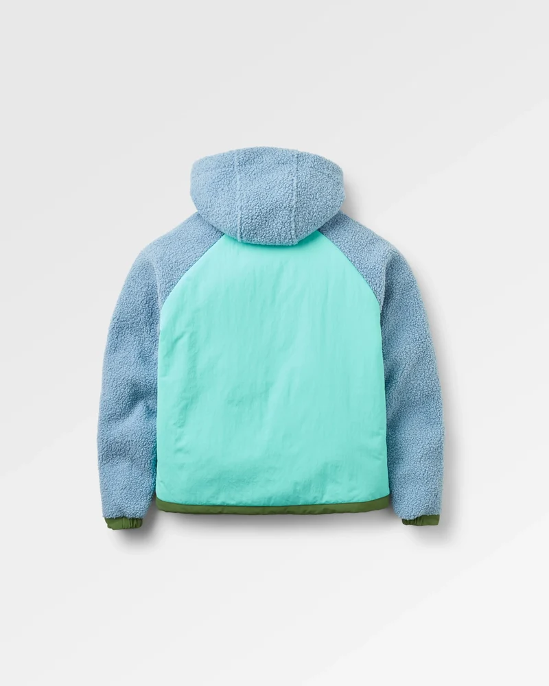 Lara Steppjacke - Verblasstes Denim/Stängelgrün