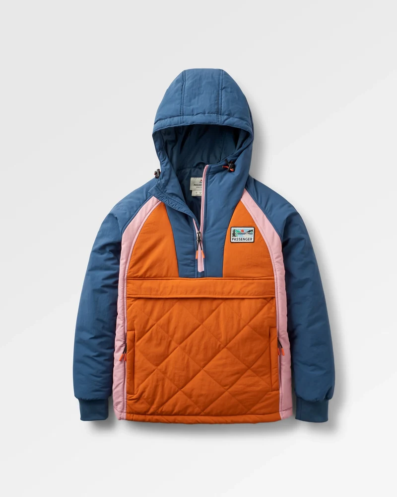 Ocean Isolierter Anorak - Dunkles Denim/Sunset Orange