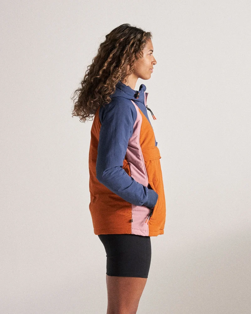 Ocean Isolierter Anorak - Dunkles Denim/Sunset Orange