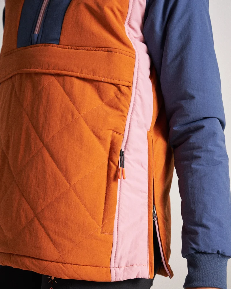 Ocean Isolierter Anorak - Dunkles Denim/Sunset Orange