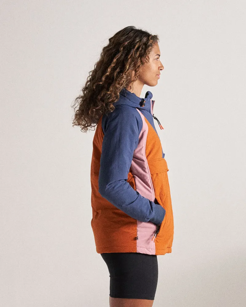 Ocean Isolierter Anorak - Dunkles Denim/Sunset Orange