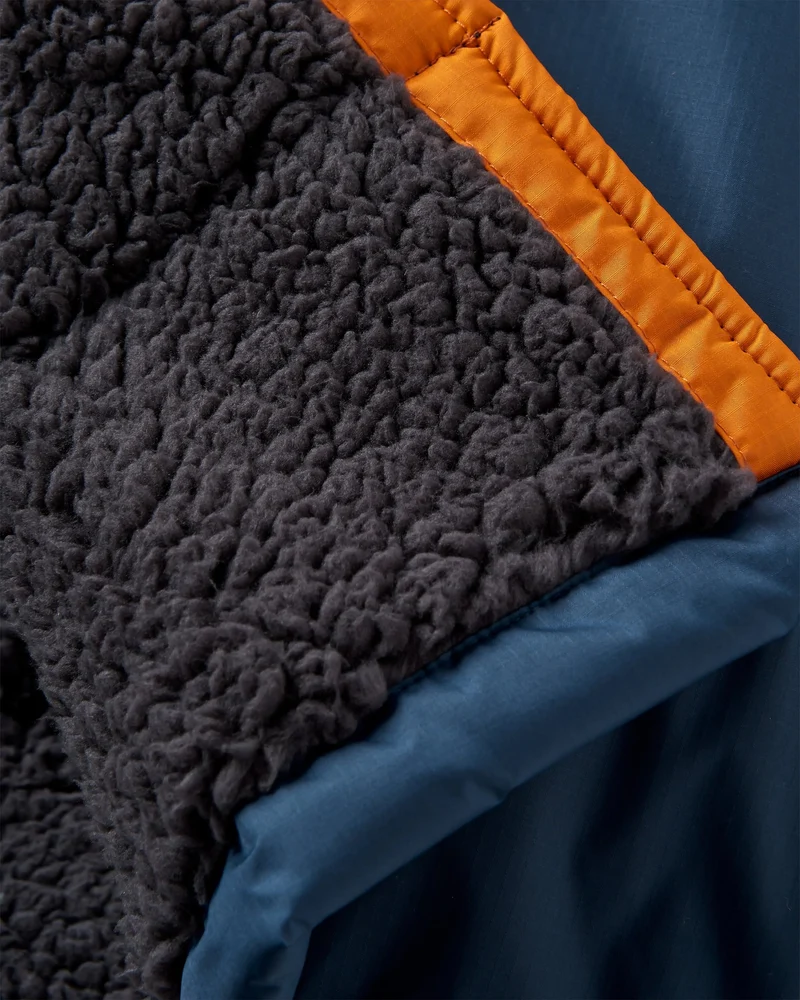 Waves Sherpa Lined Changing Robe - Sunrise Orange/Rich Navy Waves Sherpa-gefütterter Surf-Poncho - Sunrise Orange/Rich Navy