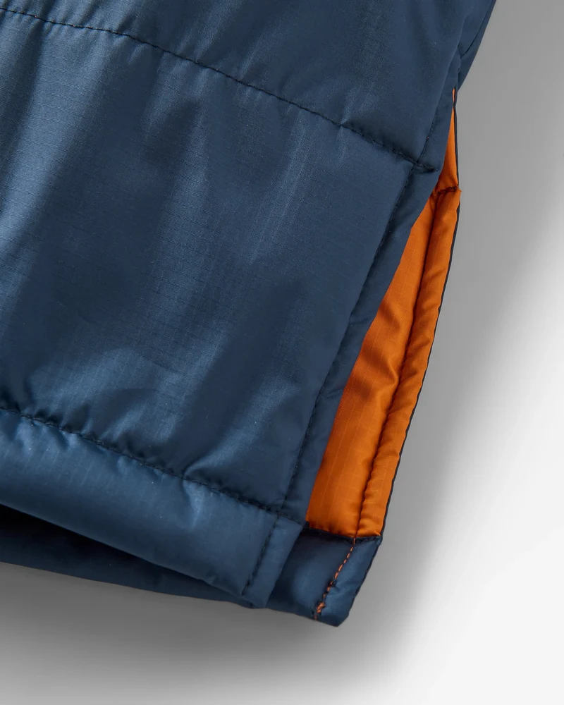 Waves Sherpa Lined Changing Robe - Sunrise Orange/Rich Navy Waves Sherpa-gefütterter Surf-Poncho - Sunrise Orange/Rich Navy