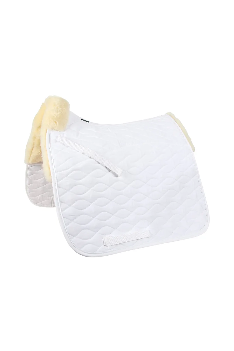 Milan Dressurschabracke mit Lammfell White WB