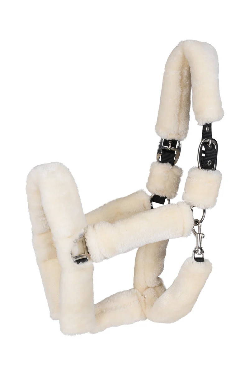 Cozy Flauschhalfter Cream/Silver P