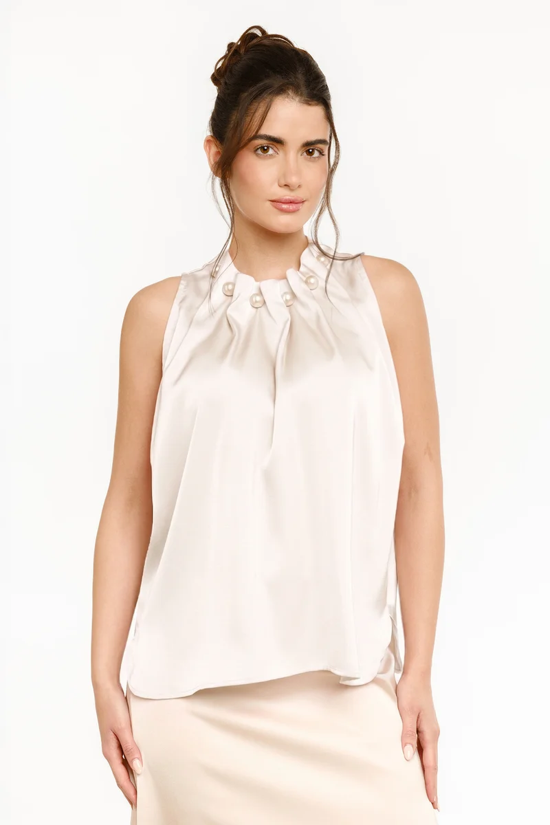 Pip Pearl Top | Offwhite