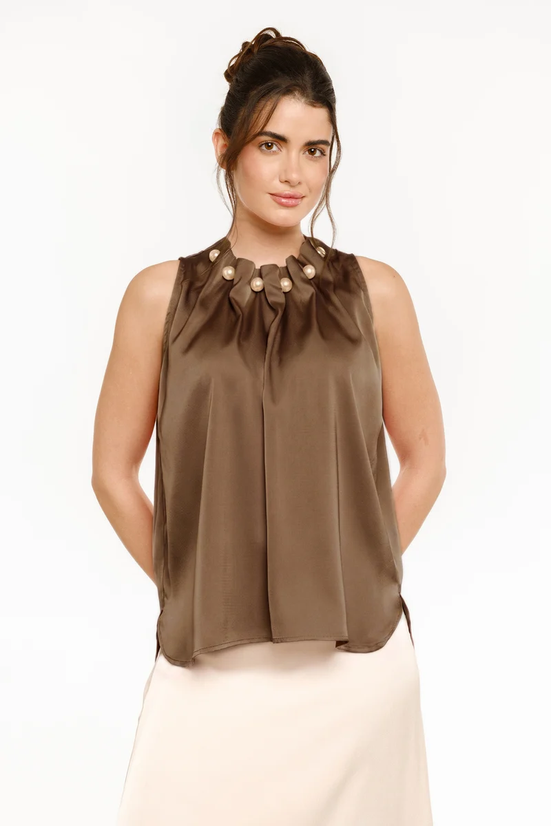 Pip Pearl Top | Brown
