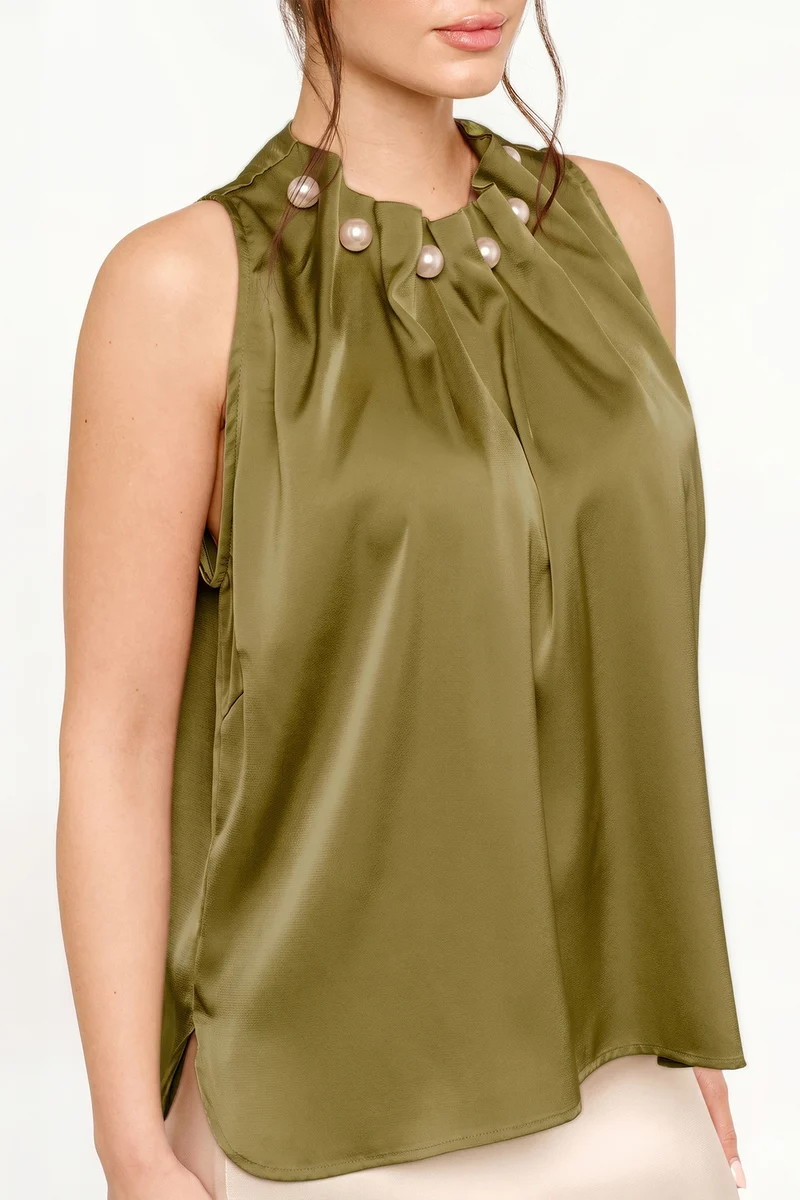 Pip Pearl Top | Avocado
