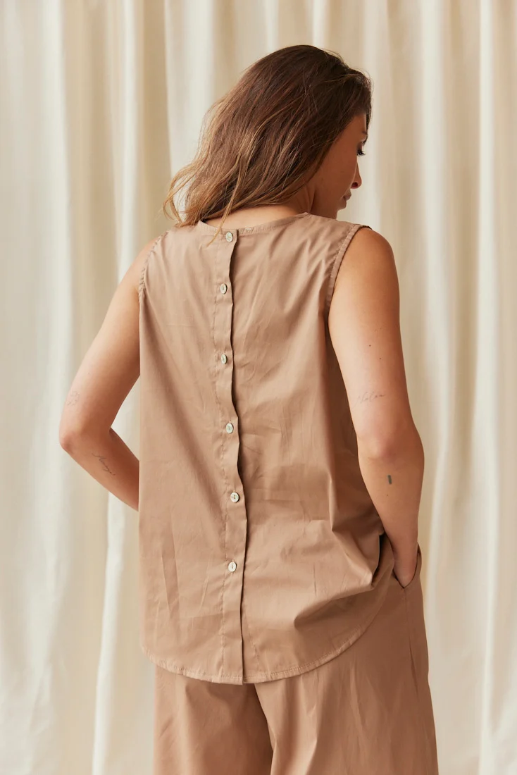Rosalba Flared Top | Camel