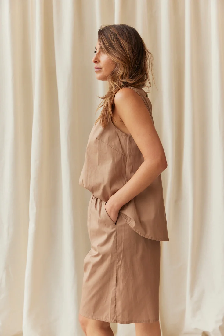 Rosalba Flared Top | Camel