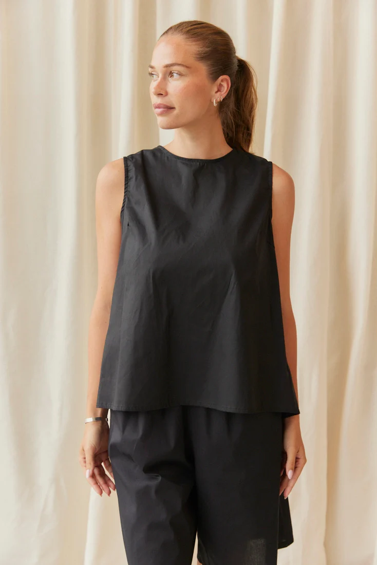 Rosalba Flared Top | Black