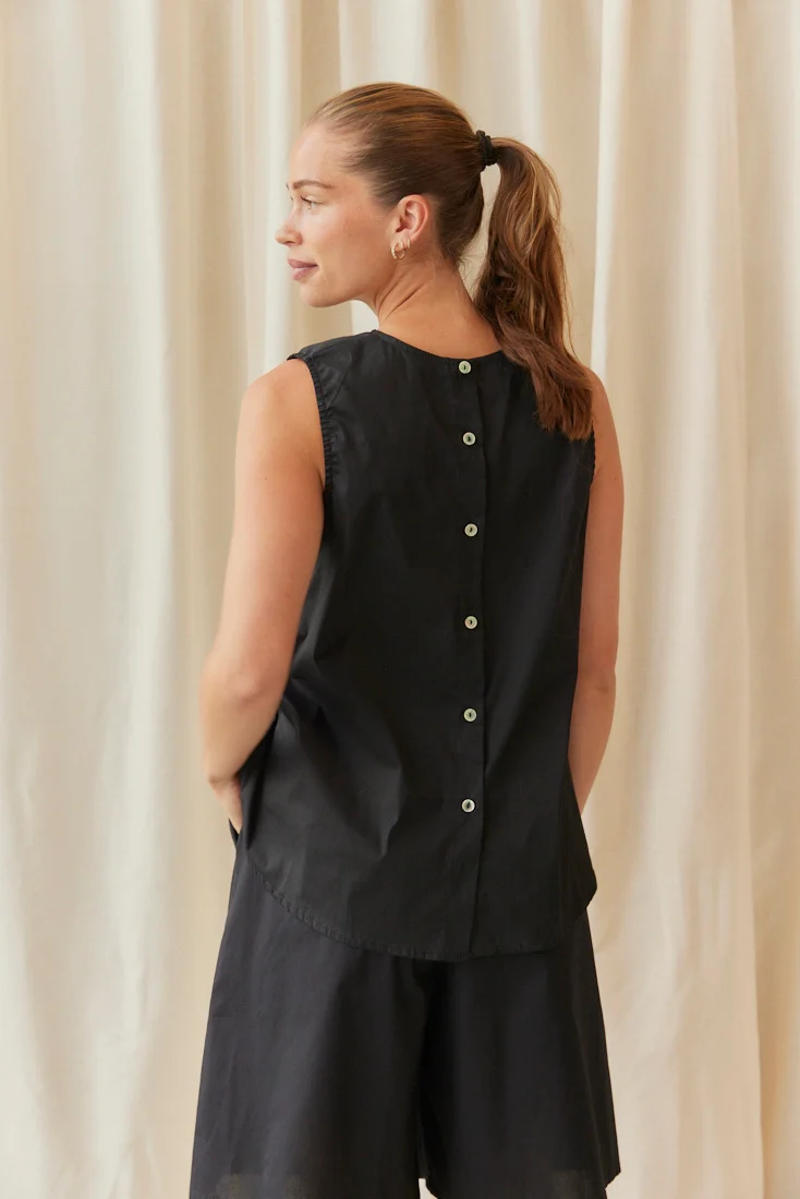 Rosalba Flared Top | Black