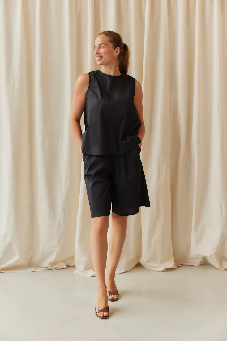 Rosalba Flared Top | Black