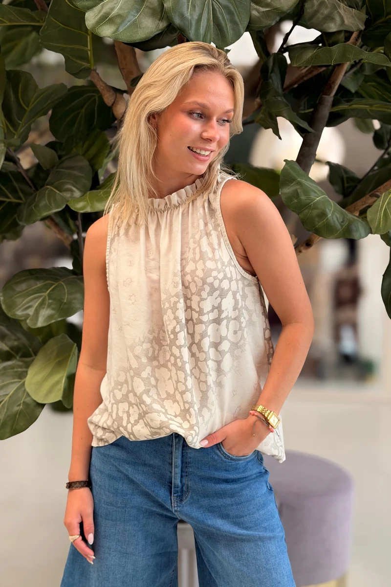 Lucina Top Leo | Beige Leopard