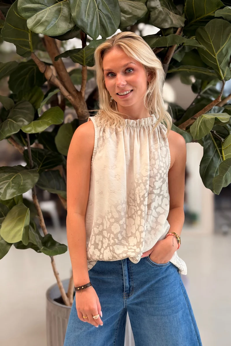 Lucina Top Leo | Beige Leopard