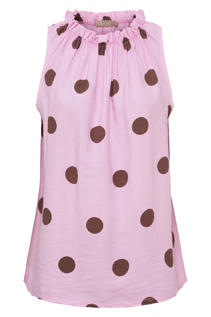 Lucina Dot Top | Pink Polka Dot
