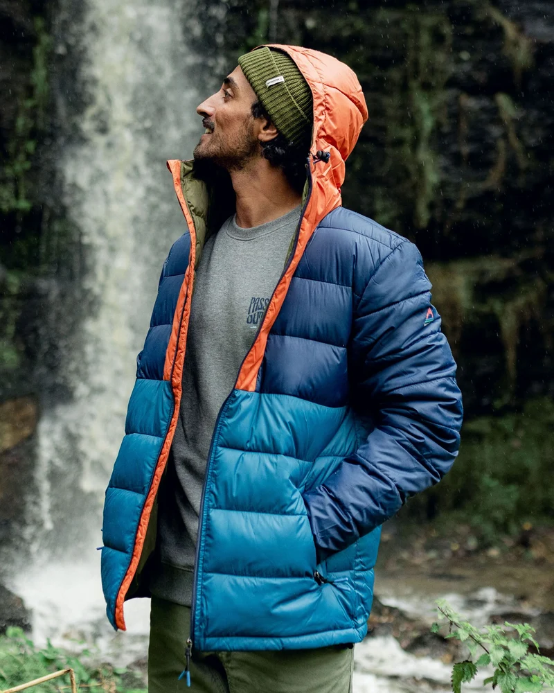 Flynn Isolierte Jacke - Reiches Marineblau/ Gebranntes Orange
