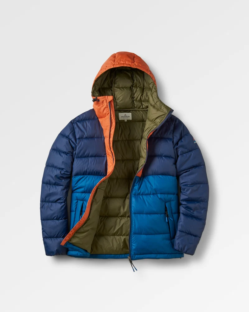 Flynn Isolierte Jacke - Reiches Marineblau/ Gebranntes Orange