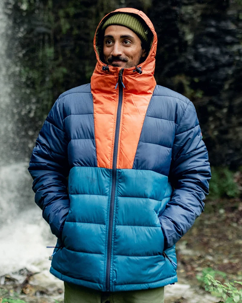 Flynn Isolierte Jacke - Reiches Marineblau/ Gebranntes Orange