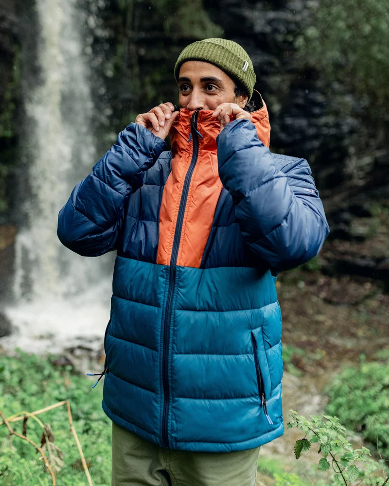 Flynn Isolierte Jacke - Reiches Marineblau/ Gebranntes Orange