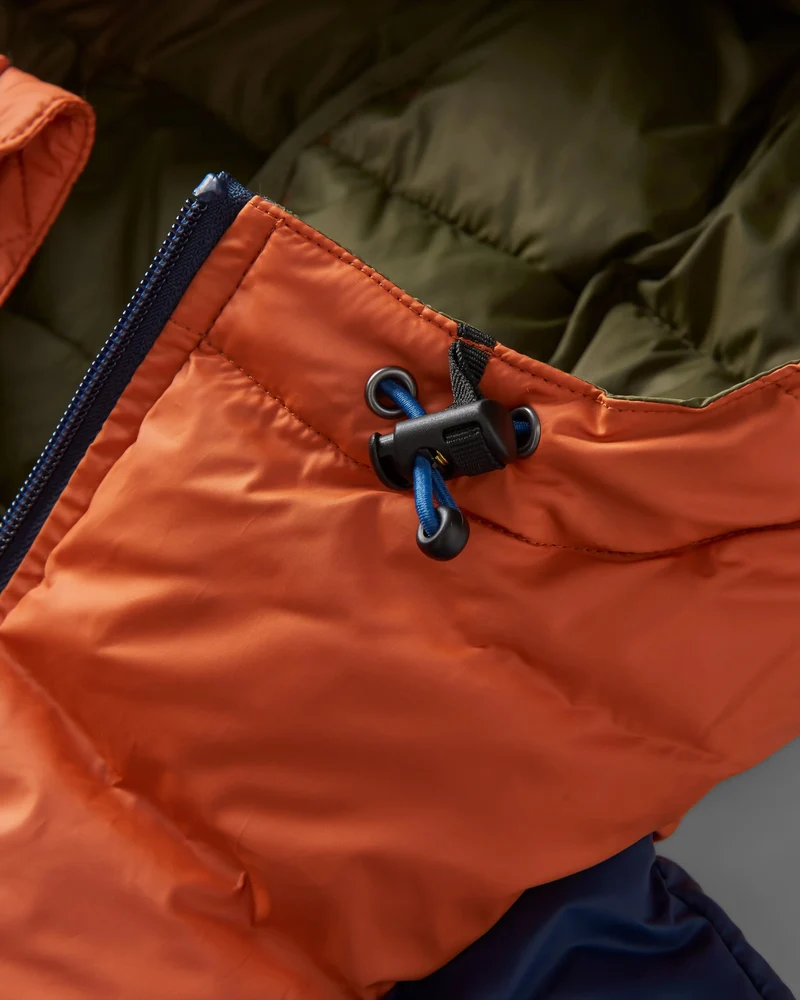 Flynn Isolierte Jacke - Reiches Marineblau/ Gebranntes Orange