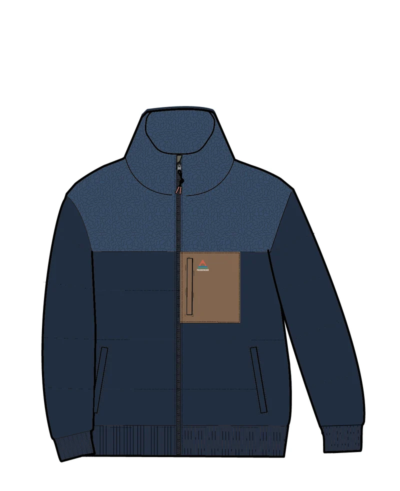 Journey Isolierte Jacke - Reiches Marineblau/Dunkles Denim
