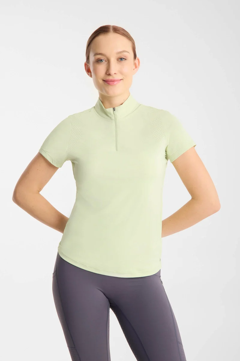Emmie Damen Cooling Trainingsshirt Kurzarm Celadon Green 36