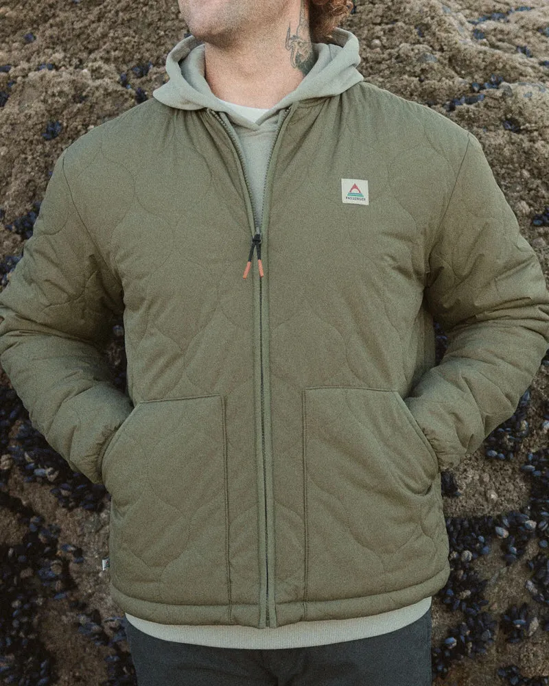Hytte Fleece-gefütterte Jacke - Staubiges Olive
