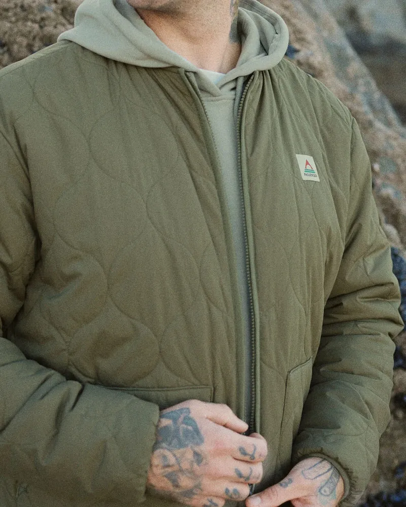Hytte Fleece-gefütterte Jacke - Staubiges Olive