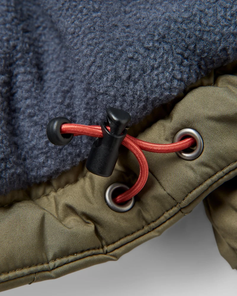 Hytte Fleece-gefütterte Jacke - Staubiges Olive