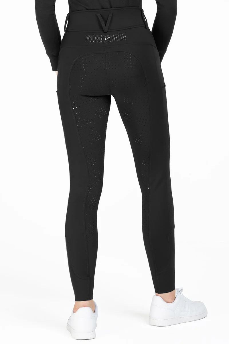 Damen Reithose mit reflektierenden Details Black 40