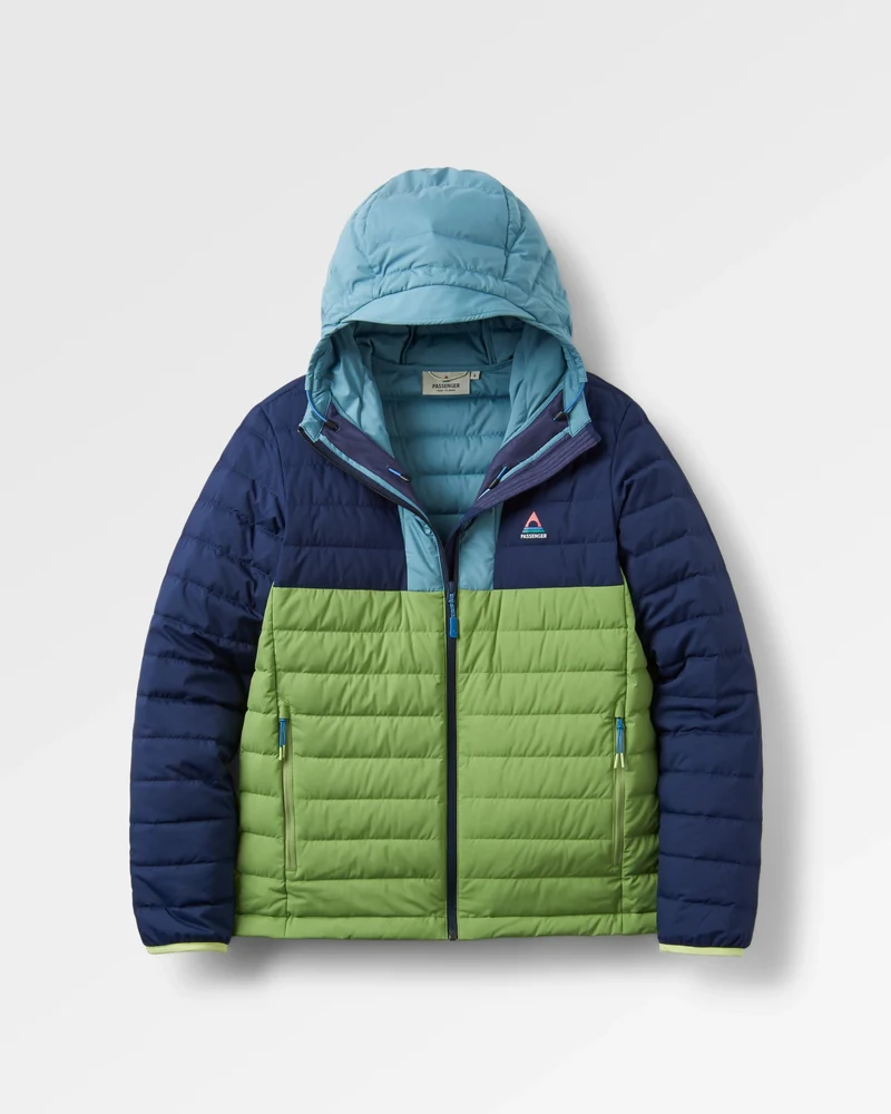 Northstar Daunenjacke - Reiches Marineblau/Birnengrün/Arktisch