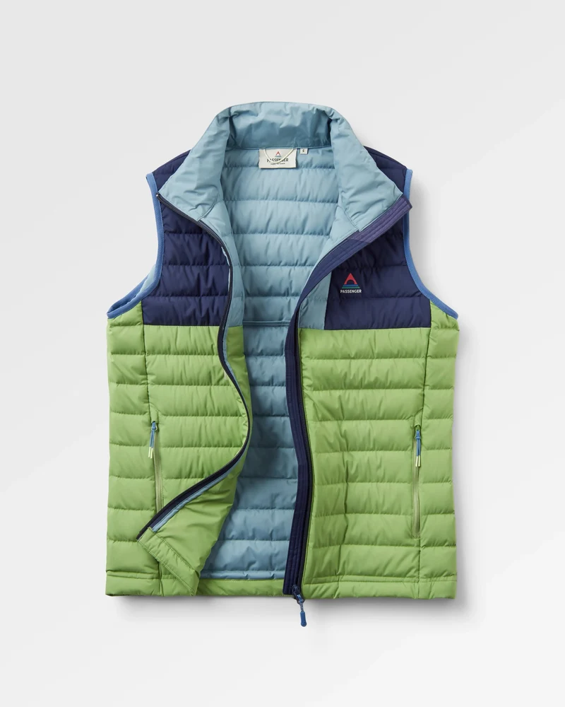 Northstar Daunenweste - Rich Navy/Pear Green/Arctic