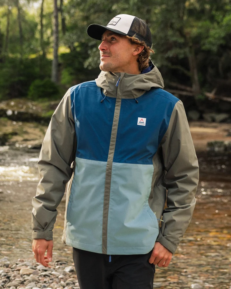Downpour Wasserdichte Jacke - Tidal Blue/Arctic/Dusty Olive