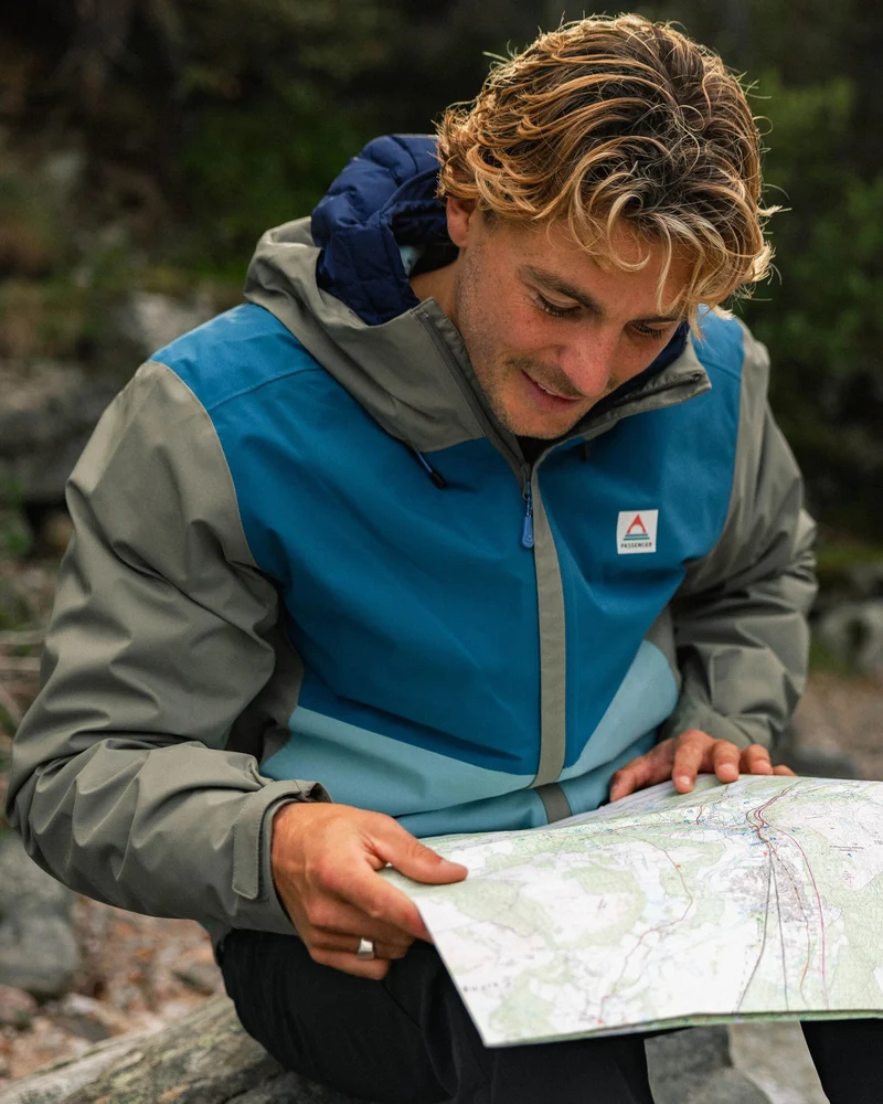 Downpour Wasserdichte Jacke - Tidal Blue/Arctic/Dusty Olive