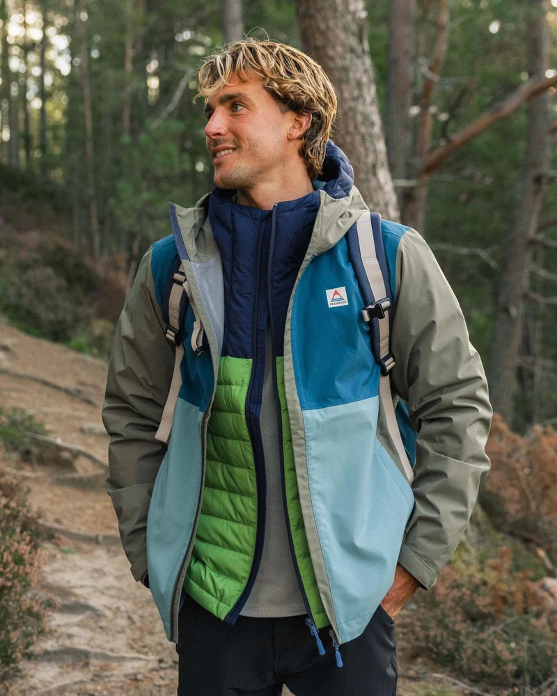 Downpour Wasserdichte Jacke - Tidal Blue/Arctic/Dusty Olive